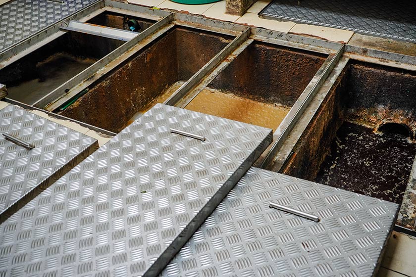 dirty grease trap